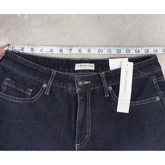 Coldwater Creek City Fit Slim Leg Knit Jeans P12 NWT Dark Wash Stretch Comfort - Picture 8 of 11